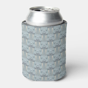 Walrus Moustache Pattern Can Cooler