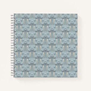 Walrus Moustache Pattern Notebook