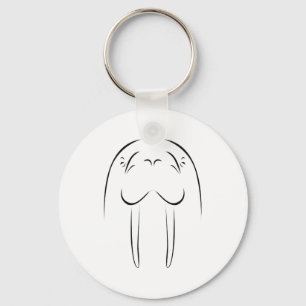 Walrus Outline Keychain