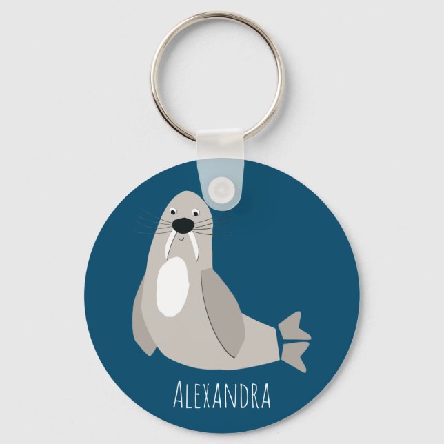 Walrus personalized keychain (Front)