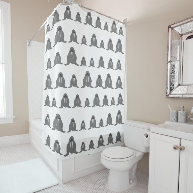 Walrus Shower Curtain (In Situ)