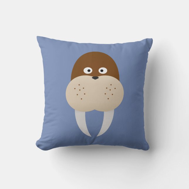 Walrus Throw Pillow (Front)