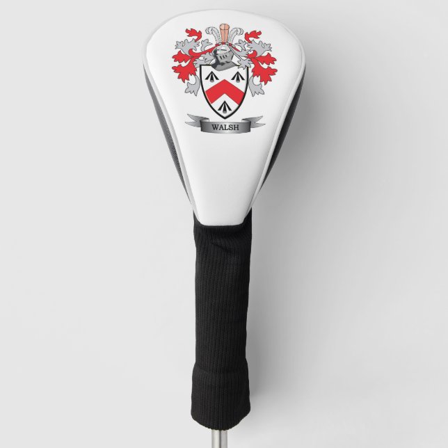 Walsh Coat of Arms Golf Head Cover (Front)