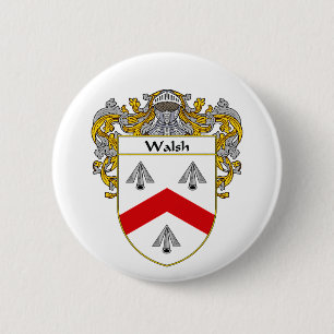 Walsh Coat of Arms (Mantled) 2 Inch Round Button