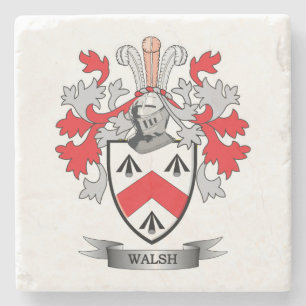 Walsh Coat of Arms Stone Coaster