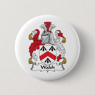 Walsh Family Crest 2 Inch Round Button