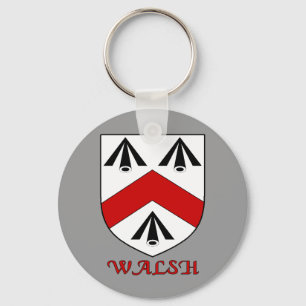 Walsh Family Shield Keychain