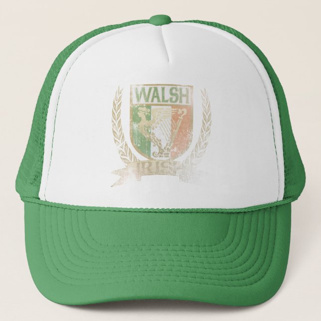 Walsh Irish Crest Trucker Hat (Front)