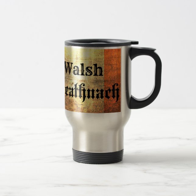 Walsh Irish Flag Travel Mug (Right)