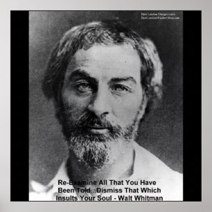 Walt Whitman "Insultez l'âme" Affiches de sagesse