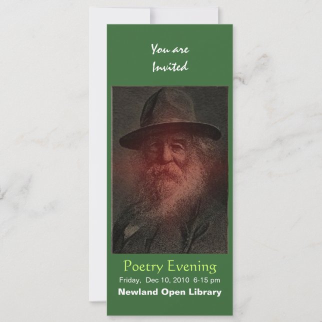 Walt Whitman Invitation (Front)