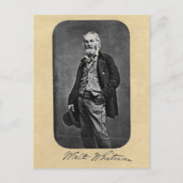 Walt Whitman Leaves of Grass Frontispiece Postcard