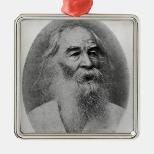 Walt Whitman, photographed in 1889 Metal Ornament