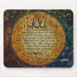 Walt Whitman Quote Mouse Pad by unASLEEP