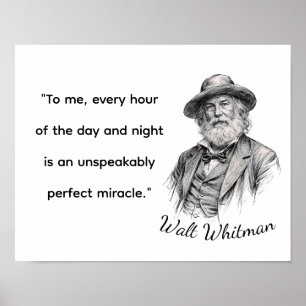 Walt Whitman Quotes For Life Poster