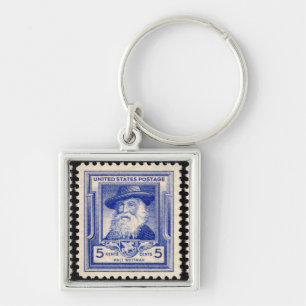 Walt Whitman U.S. Commemorative Postage stamp Keychain