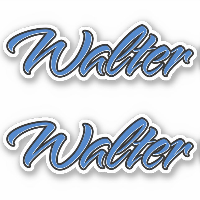 Walter Blue Autocollant Sticker Stickerset (Devant)
