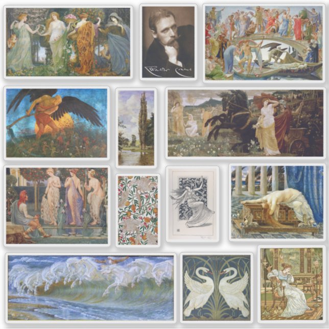 Walter Crane Art Gallery Sticker Sheet (Front)