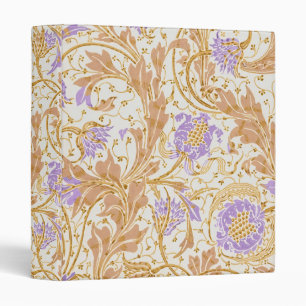 Walter Crane Arts and Crafts Purple Floral Art Binder