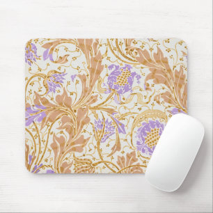 Walter Crane Arts and Crafts Purple Floral Art Mouse Pad