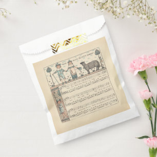 Walter Crane Baa Baa Black Sheep Nursery Rhyme  Favour Bag
