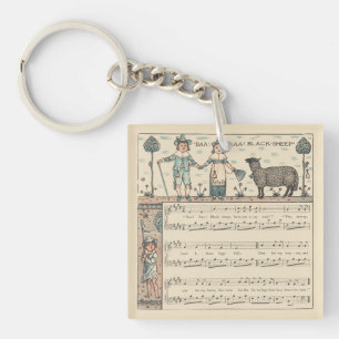 Walter Crane Baa Baa Black Sheep Nursery Rhyme  Keychain