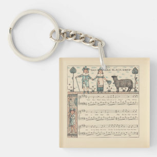 Walter Crane Baa Baa Black Sheep Nursery Rhyme  Keychain