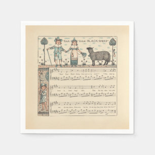 Walter Crane Baa Baa Black Sheep Nursery Rhyme  Napkin