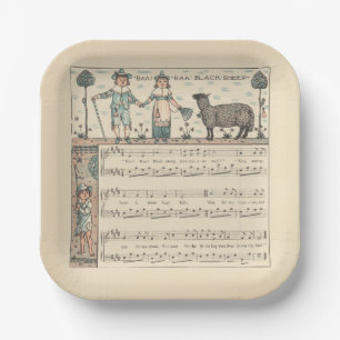 Walter Crane Baa Baa Black Sheep Nursery Rhyme Paper Plate