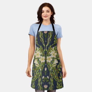 Walter Crane Berried Branches with White Lilies Apron