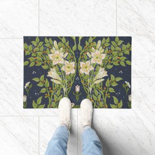 Walter Crane Berried Branches with White Lilies Doormat