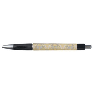 Walter Crane Blue White Tulips & Acanthus Pen