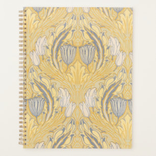 Walter Crane Blue White Tulips & Acanthus Planner
