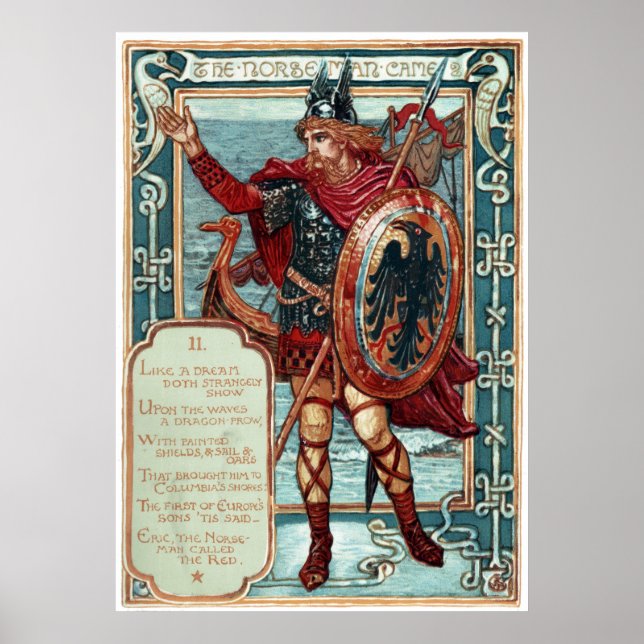 Walter Crane Columbia's Courtship The Norseman Poster (Front)