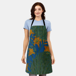 Walter Crane Day Lily Floral Wallpaper Design Apron