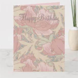 Walter Crane Flowers Carte d'anniversaire
