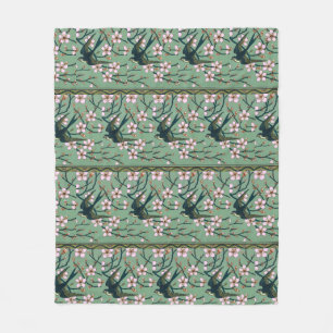 Walter Crane Swallows and Almonds Fleece Blanket