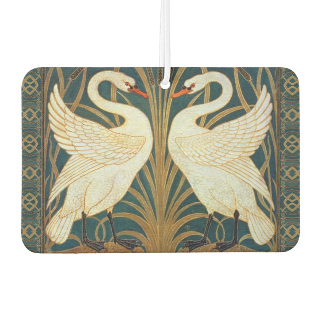 Walter Crane Swan, Rush And Iris Art Nouveau Air Freshener (Front)