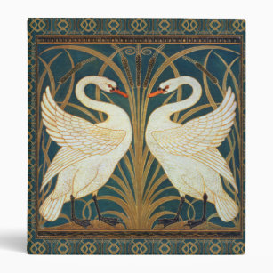 Walter Crane Swan, Rush And Iris Art Nouveau Binder
