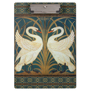 Walter Crane Swan, Rush And Iris Art Nouveau Clipboard