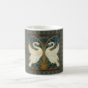 Walter Crane Swan, Rush And Iris Art Nouveau Coffee Mug