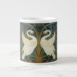 Walter Crane Swan, Rush And Iris Art Nouveau Large Coffee Mug