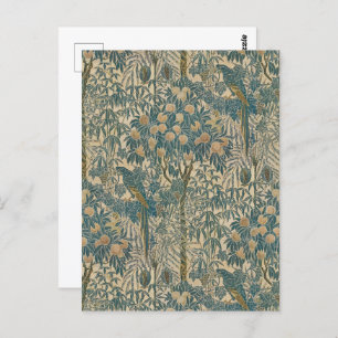 Walter Crane Vintage Art Nouveau Macaw Pattern Postcard