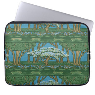 Walter Crane Vintage May Tree Forest Wallpaper Laptop Sleeve
