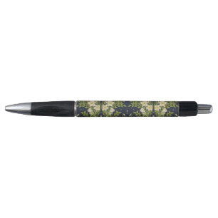 Walter Crane Vintage Navy White Lily Pattern Pen