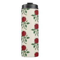 Walter Crane Vintage Saxon Red Rose Pattern