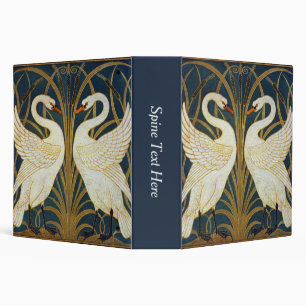Walter Crane Vintage Swan and Iris Art Nouveau Binder