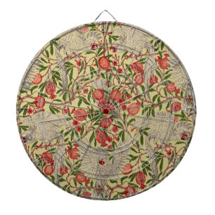 Walter Crane White Cockatoo Red Pomegranate Art Dartboard