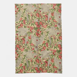 Walter Crane White Cockatoo Red Pomegranate Art Kitchen Towel