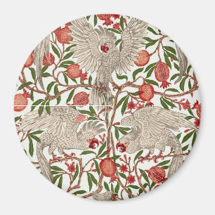 Walter Crane White Cockatoo Red Pomegranate Art Magnet